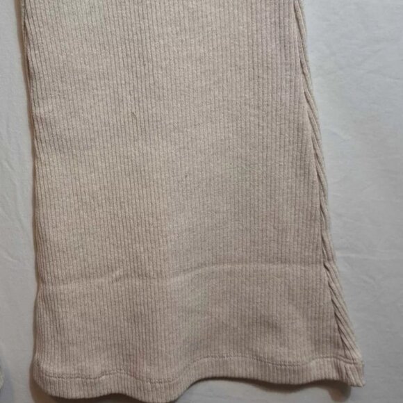 Madewell Ribbed Pull On Flare Pants Heather Summer Dune Tan Knit Womens M NM352 - Picture 7 of 8